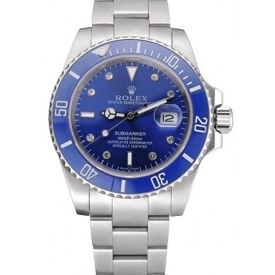 Aaa replica watch 98234 Submariner Rolex Dial Bezel Blue Blue 0516
